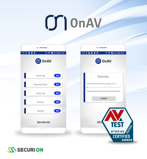 시큐리온 ‘OnAV(온백신)’, 글로벌 보안제품 성능평가 기관 AV-TEST에서 18점 만점을 획득. 11회 연속 인증.